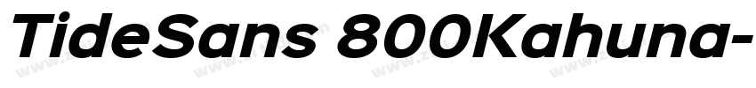 TideSans 800Kahuna字体转换